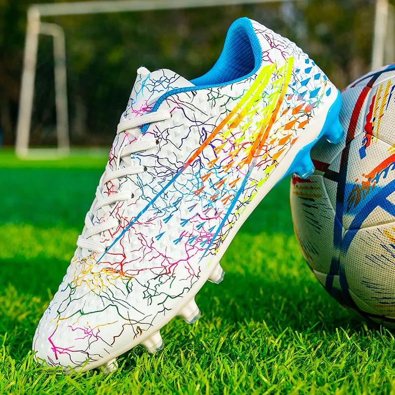 Модные мужские профессиональные футбольные бутсы для улицы, спортивные тренировочные бутсы для лодыжки, бутсы для газона, молодежные, оригинальные мужские футбольные бутсы