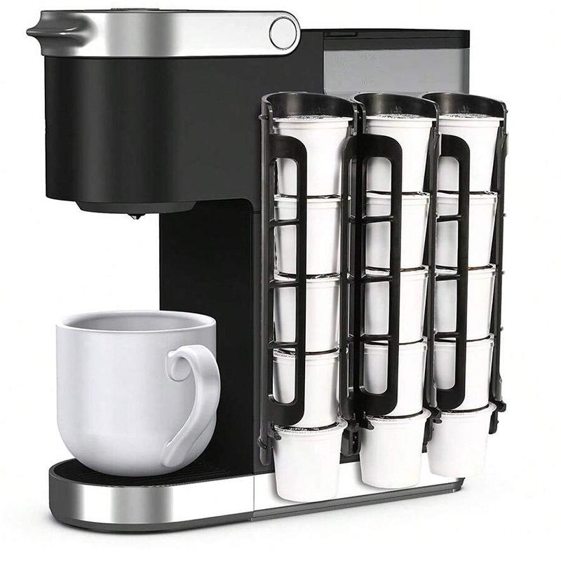 Coffee Pod Holder, 4-Tier Coffee Capsule Storage Organizer, Wall-Mounted Coffee Pod Rack