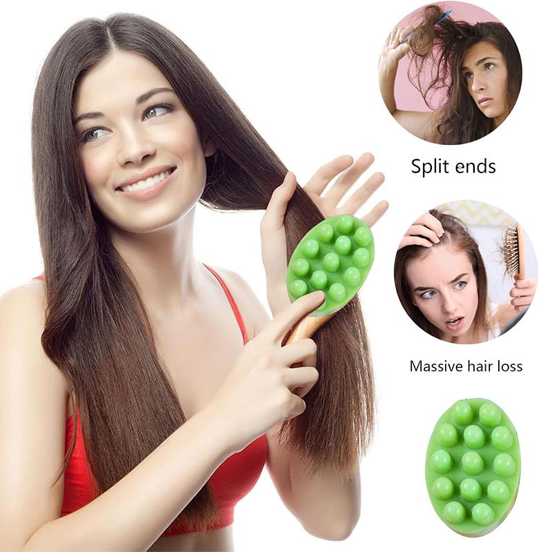 LMETJMA 3D Silicone Massage Bar Soap Molds Handmade Soap Molds for Soaps Making DIY Hair Scalp Brush Soap Bar Molds JT356