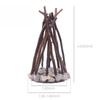 Retro Handmade LED Campfire Night Light Creative Branch Stone Table Lamp Home Decor
