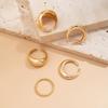 1 компл., женские открытые кольца, гальванические, гладкие, однотонные, дугообразные, штабелируемые, регулируемые