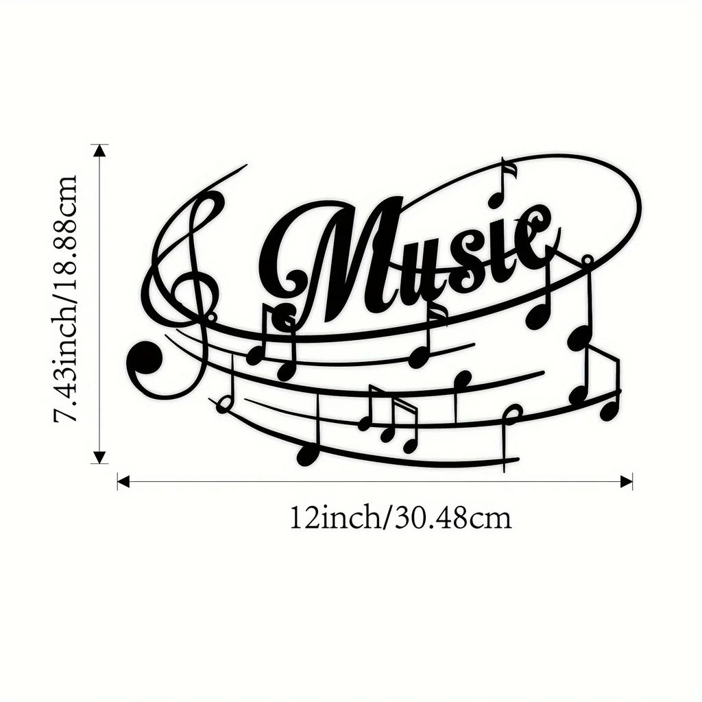 Металлические настенные таблички с музыкальными нотами - Музыкальный декор. Для спальни, гостиной и кухни. Металлический орнамент. Музыкальная нота.