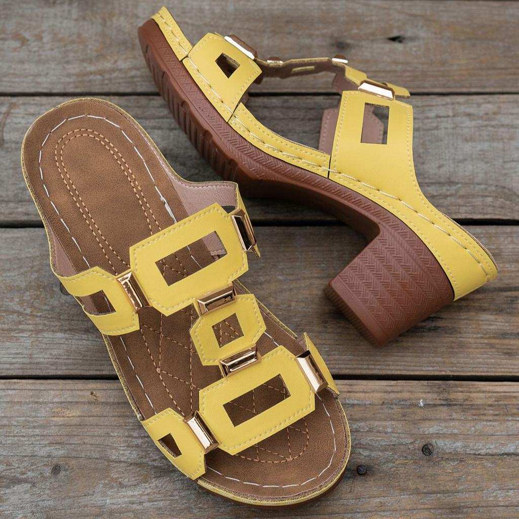 Женские босоножки на блочном каблуке с открытым носком — стильные туфли без шнуровки для выхода в свет и повседневной летней одежды