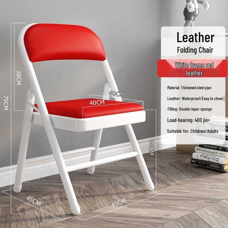 Folding Stool with Backrest - Versatile Chair for Home, Office, Dining, or Training