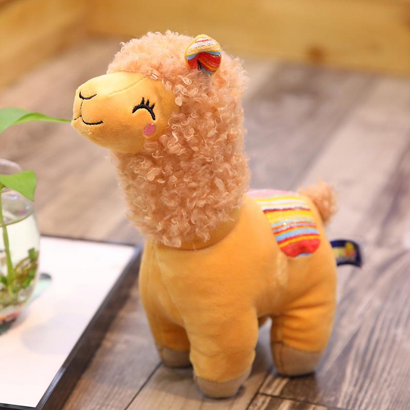 New Smile Stripe Alpaca Llama Plush Animals Toy Stuffed Doll Kids Toys Birthday Gifts