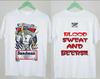 Футболка Sandman Blood Sweat Beers, Мужская футболка ECW, Двусторонняя, Хлопок, Для фанатов