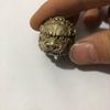 Chinese Tibet Silver Carving Lion Head Statue Ring Decoration Gift Collection