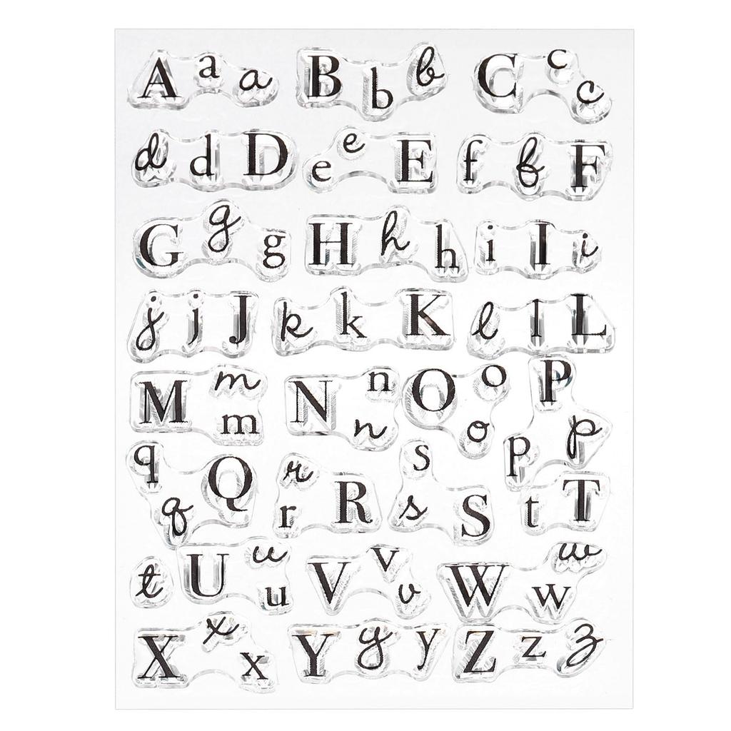 PATIKIL Clear Silicone 1 Uppercase and Lowercase Clear Stamps for Card DIY Album Clear Stamp, Piece, T1661, Letters, Making, Decorating, Scrapbooking,
