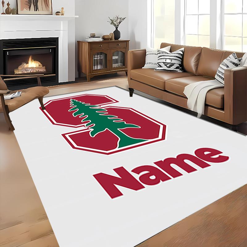 Custom personalization Stanford S logo Area Rug - Perfect For Kitchen, Bathroom,Laundry Room Decor Large Size Available,Gift All Seasons