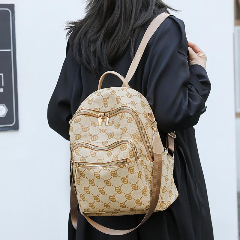 Винтажный принтованный маленький рюкзак женский рюкзак дорожная сумка