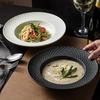 Creative Texture Ceramic Deep Plate Restaurant Thick Soup Plate Salad Plate Pasta Plates Molecular Food Specialty Tableware