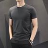 Men Summer T-shirt Solid Color O Neck Short Sleeves Soft Breathable Slim Fit Pullover Sports Business Casual Men Office Top
