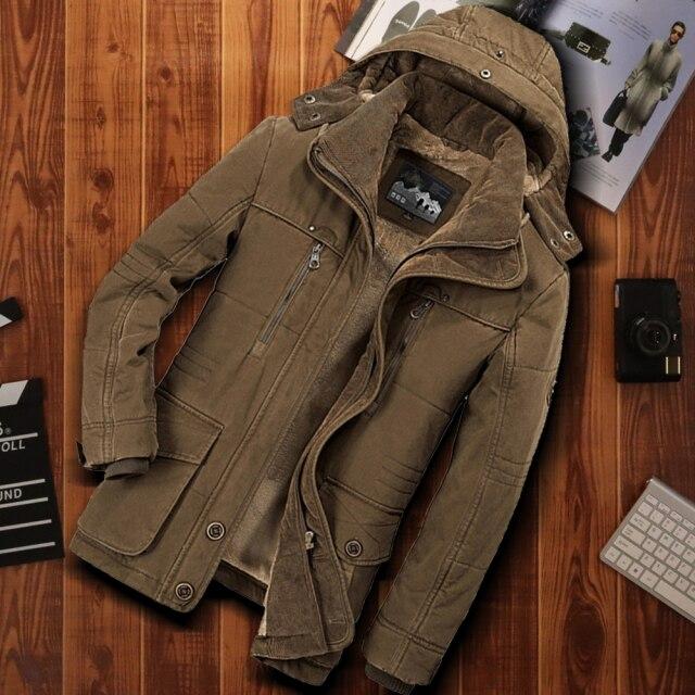 Winter Jacket Men Thicken Hooded Parka Military Jacket Winter Cold Weather Keep Warm Overcoat Men Plus Size 7xl