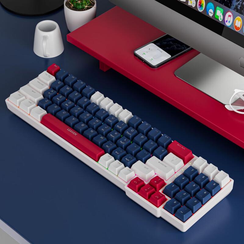 K780 Crackle Design RGB Hot-Swappable Gaming Mechanical Keyboard