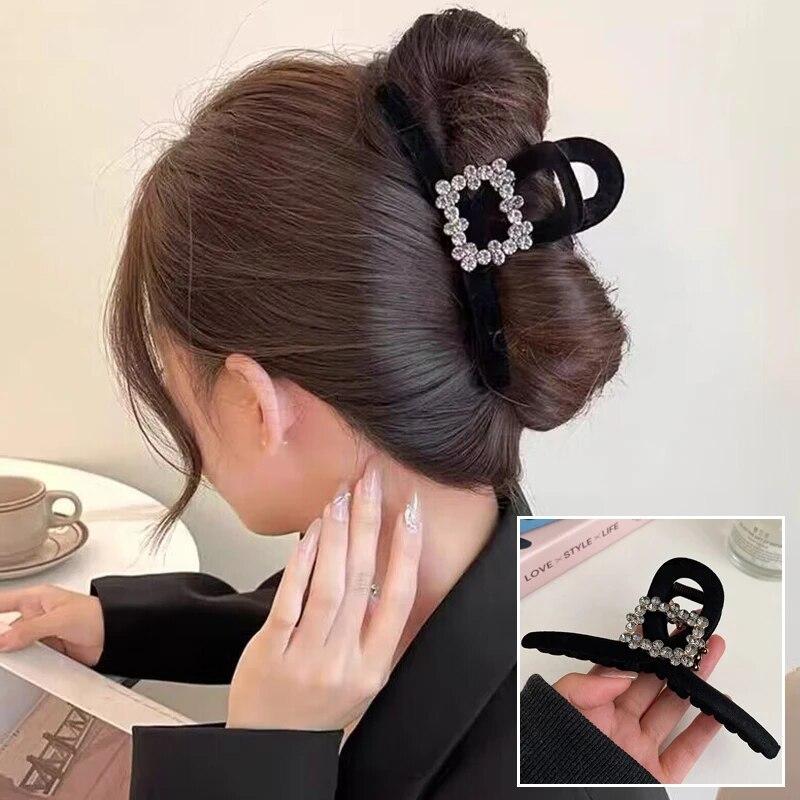 Ретро флокирующая заколка для волос со звездой, женские винтажные большие пластинчатые заколки для волос, заколки в виде акулы, головной убор для женщин, аксессуары для волос