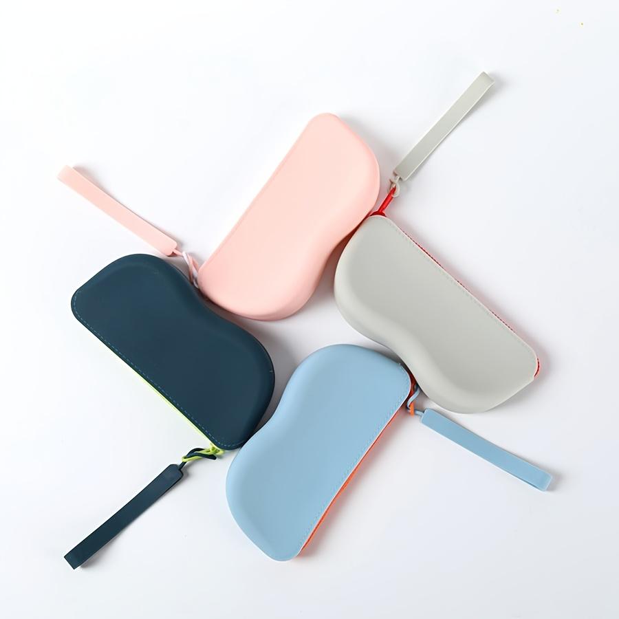 Silicone Glasses Storage Box, Simple Design, Durable, Waterproof, with Zipper Pocket