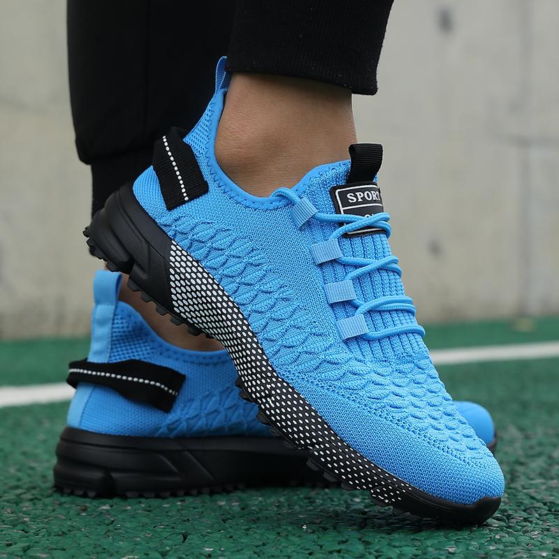 Мужские летние повседневные спортивные кроссовки Дышащие легкие на шнуровке Сетчатые для улицы Бега Однотонные На шнурках Атлетические для пробежек Тенниса Ходьбы