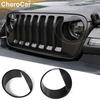Черные Аксессуары Декоративные Накладки на Рамки Фары для Jeep Wrangler JL 2018-21