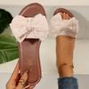 Fashion Women Slippers 2025 New Fashion Sandals Slides Women Summer Bow Keep Warm Shoes Women Flat Plus Size Slippers Zapatos De Mujer