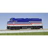 KATO (176-9002) F40PH Virginia Railway Express #V34 Blue/Silver Model Train, Foreign Car, N Gauge