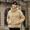 White Duck Down Hooded Down Jacket Men's Autumn and Winter Teenagers Thickened Tooling Jacket