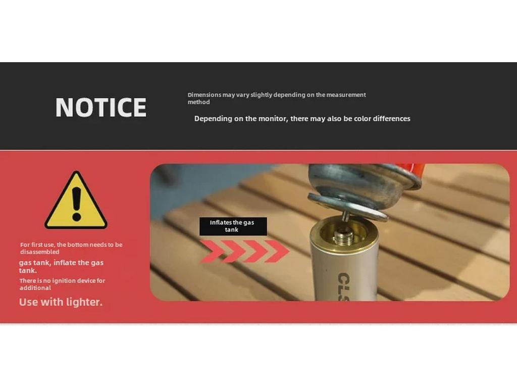 CLS Портативная наружная газовая лампа-свеча для кемпинга 