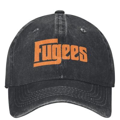 Мужчины Женщины Логотип группы Fugees Лорин Хилл Кепки Классическая потертая джинсовая стираная бейсболка Регулируемая