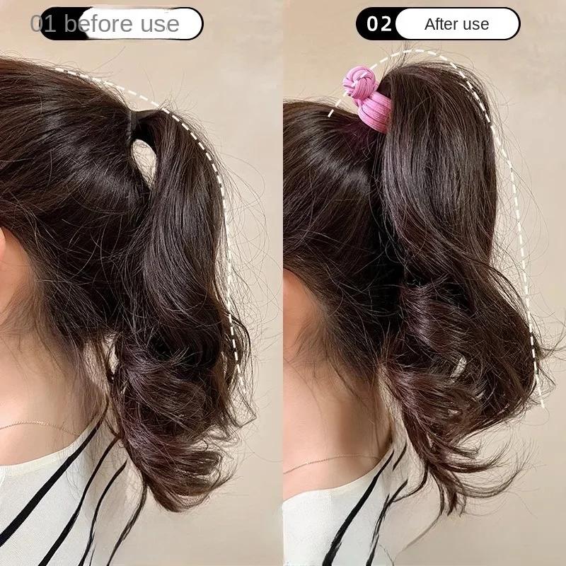 Китайские узелковые косички резинки для волос для женщин и девочек резинка для волос повязка на голову с высокой эластичностью двойная повязка на голову стильный головной убор