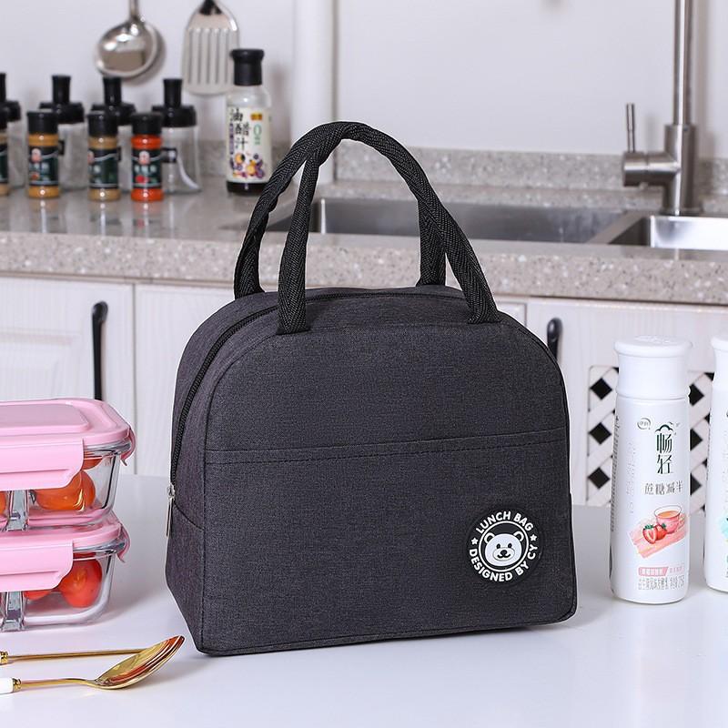 Portable Thermal Bento Bag Fresh-keeping Thermal Bag Insulated Lunch Box Bag Aluminum Foil Work To School with Lunch Bag Ice Bag