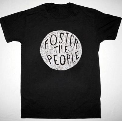 Футболка группы Foster The People Черная Все Размеры Унисекс Подарок Фанатам QQ1575