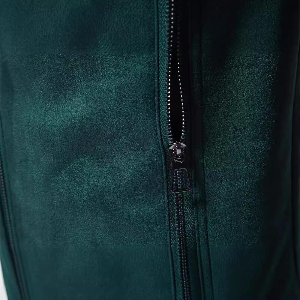 Callaway Вышитая осенне-зимняя новая модная однотонная универсальная мужская куртка из замши для спецодежды