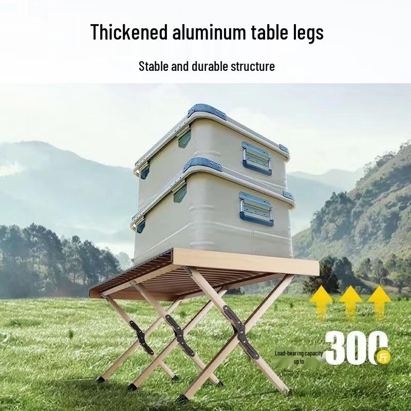 ZISIZ Outdoor Folding Roll-Up Camping Table