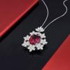 Luxury S925 Silver Necklaces Pendants For Women Fine Jewelry Ladies Ruby Pendants Gift Necklaces