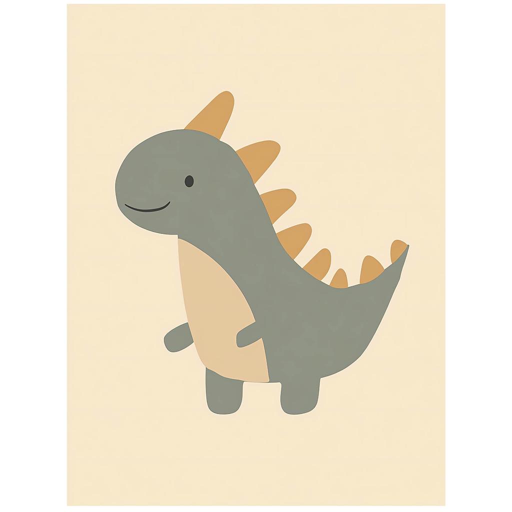 Plakat Dinozaur W Uśmiechu Plakat Dinozaur W Uśmiechu, 50X70 Cm, Rama Aluminiowa Czarna, Papier Matowy 230 Gsm