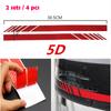 4x Carbon Fiber Red Vinyl Car Wrap Sticker Rearview Mirror Decal DIY Accessories