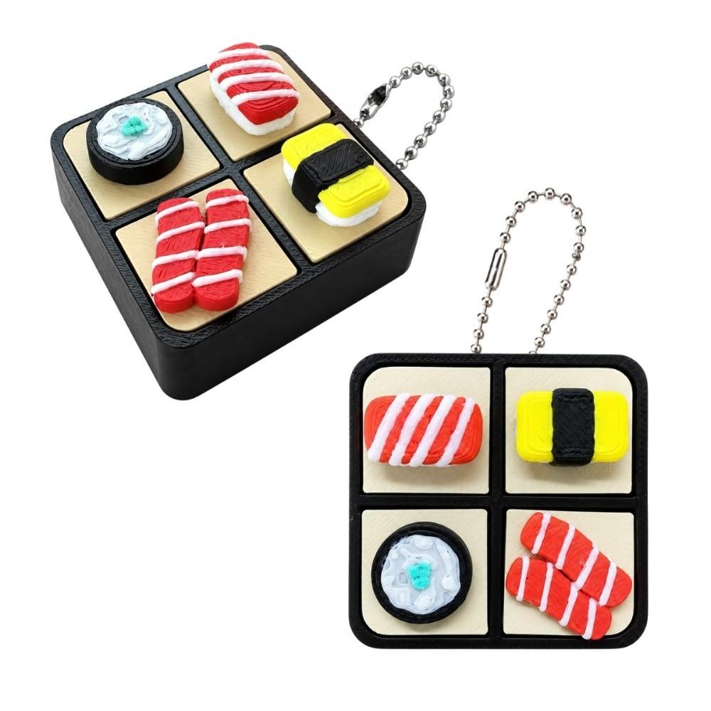 PLA 3D Printed Clicker Toys Cartoon Simulated Dessert Keychain New Keyboard Fidget Keychain Gifts