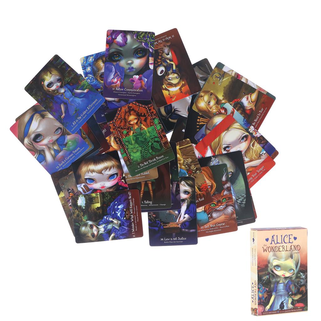Wonderland Hologram Paper Tarot Cards Divination Playing Cards Interaction Board Game Card