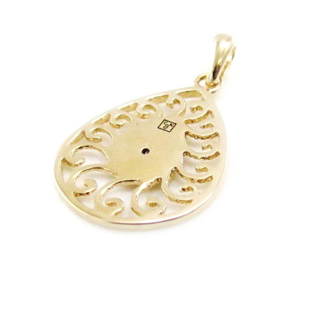 Les Trésors De Lily [J0061] - Gold Plated 'Choreography' Pendant - 28x16 Mm