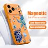 Чехол с узором Акула и Кит для iPhone 17 Pro Max Магнитный Для Magsafe Гибридный Тонкий Матовый Чехол Для iPhone 16 15 14 13 Pro Max