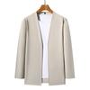 New Slim Fit Cardigan for Men, Thin Spring and Autumn Outerwear, Long Sleeve Casual Trendy Versatile Pure Color Slim Fit Autumn
