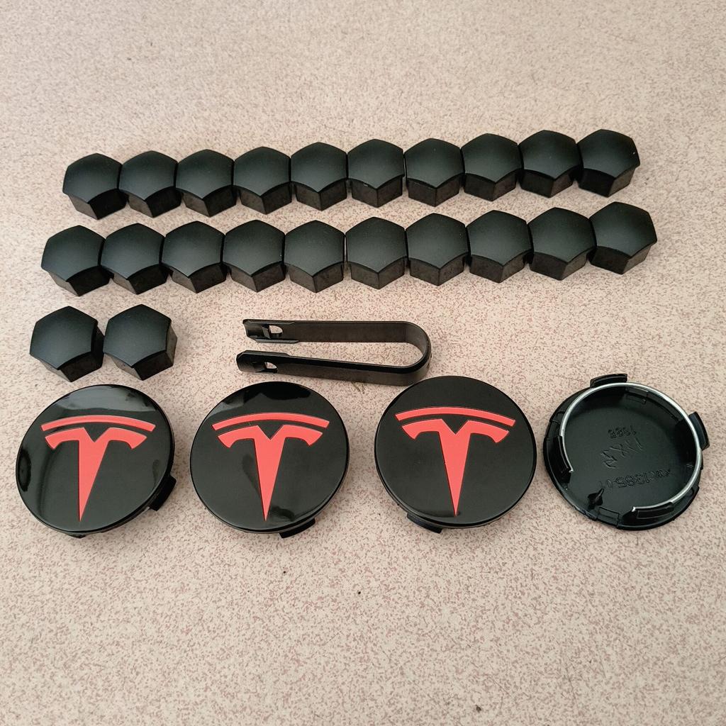 4PCS 25PCS 29PCS 56/57MM For Tesla Model3 /ModelY/2025 Model Y Juniper Sport Emblem Wheel Center Hub Cap Car Rims Cover Hubcaps