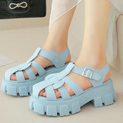 Модные женские сандалии на платформе римские туфли 2024 новые летние модные туфли на плоской подошве тапочки повседневная обувь пляжные шлепанцы платье шлепанцы Zapatillas