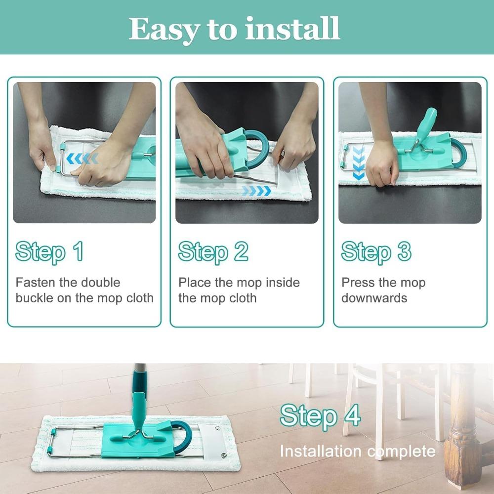 Mop cleaning cloth cover, compatible with Micro double-layer mop cloth, suitable for microfiber mop pads for all floors