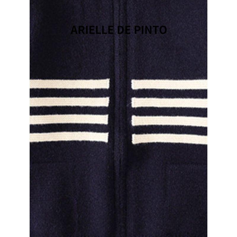 French Arielle De Pinto Boys' Knitwear Autumn and Winter Korean Style Casual Stripesd Cardigan Boys' Sweater