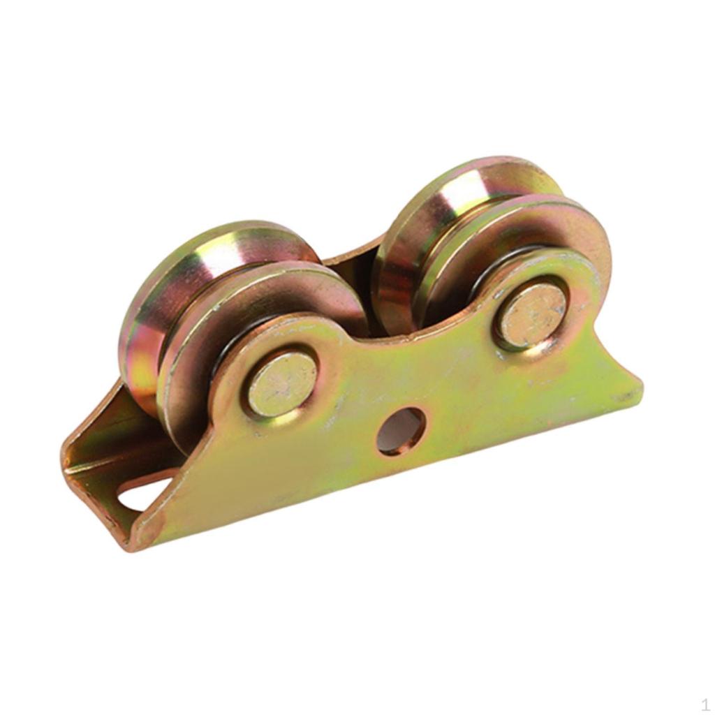 Assembly of Sliding Patio Door Roller Track Pulley with Floor Guide for Industrial Rail