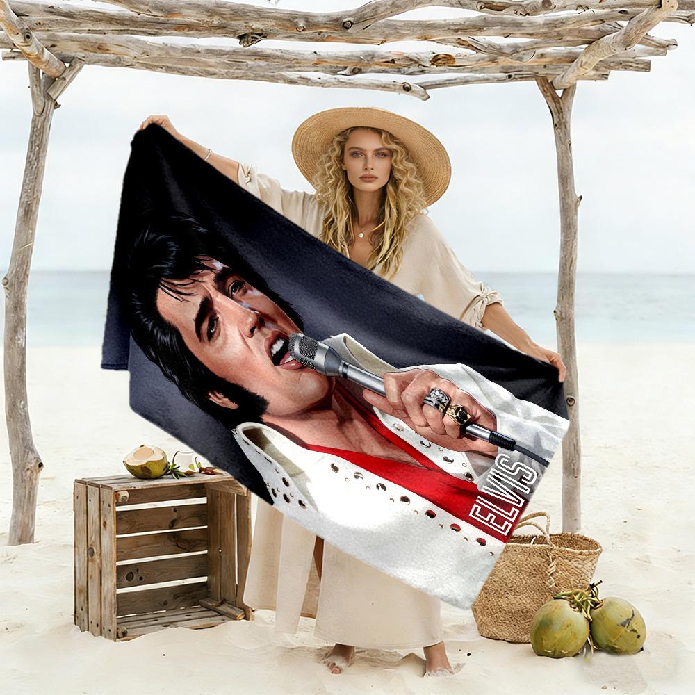 Elvis Presley Tribute Note Beach Towel Soft Durable Quick-Dry Comfortable Lightweight