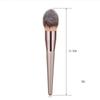Champagne Color Makeup Brush for Women Face Basic Foundation Flame Cone Powder Flat Head Makeup Brush Tools Cosmetic Brush Set