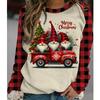 2025 Autumn & Winter Women's New Casual Crew Neck Long Sleeve Top 3D Christmas Pattern