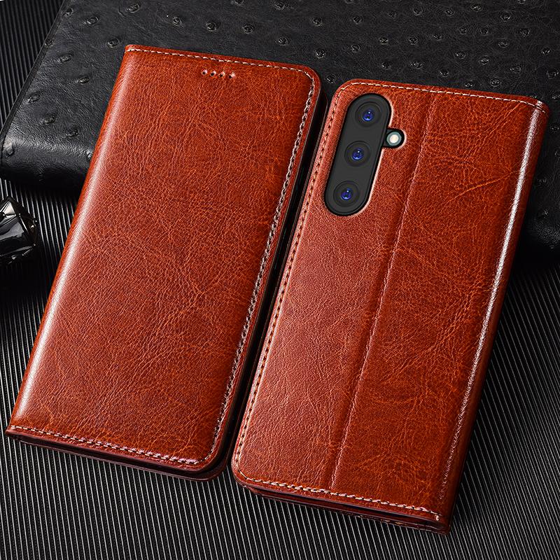 Флип-чехол из натуральной кожи Crazy Horse для Samsung Galaxy M55 M53 M52 M51 M33 M32 M31 M31s M30 M23 M22 M21 Чехлы для телефона