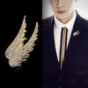 Fashion Versatile Angel Wings Brooch High-End Temperament Diamond Corsage Jewelry Coat Suit Pin Accessories